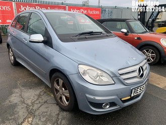 Location: BELVEDERE - 2009 MERCEDES-BENZ B180 SE CVT MPV REG: RE59XWG, 1699cc Petrol, Variable Speed Auto Petrol, Former Keepers: 5, Keys: No, MOT: Expiry date17.06.2026