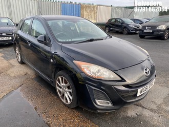 Location: Belvedere - 2012 MAZDA 3 TAKUYA 5 Door Hatchback REG: NG61DVX, Keys: No, MOT Expiry date: 23/03/2025, 1598 Petrol, 5 Speed Manual Petrol, Former Keepers: 5