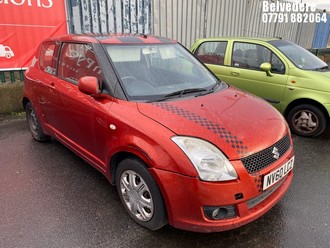 Location: Belvedere - 2010 SUZUKI SWIFT SZ3 3 Door Hatchback REG: NV60LCZ, Keys: No, MOT Expiry date: 06/03/2026, 1328 Petrol, 5 Speed Manual Petrol, Former Keepers: 8