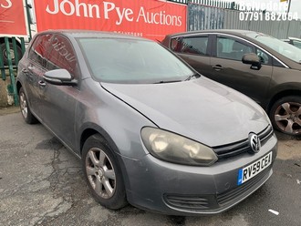 Location: Belvedere - 2009 VOLKSWAGEN GOLF S 5 Door Hatchback REG: RV59CEA, Keys: No, MOT Expiry date: 27/10/2025, 1390 Petrol, 5 Speed Manual Petrol, Former Keepers: 7