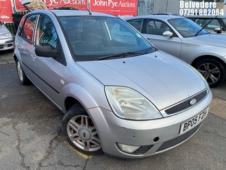 Location: Belvedere - 2005 FORD FIESTA GHIA 5 Door Hatchback REG: BP05FZH, Keys: No, MOT Expiry date: 24/10/2025, 1596 Petrol, 5 Speed Manual Petrol, Former Keepers: 2