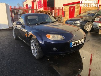 Location: Edinburgh - 2009 MAZDA MX-5 SPORT Convertible REG: SW58FGJ, Keys: No, MOT Expiry date: 13/04/2024, 1999 Petrol, 6 Speed Manual Petrol, Former Keepers: 5