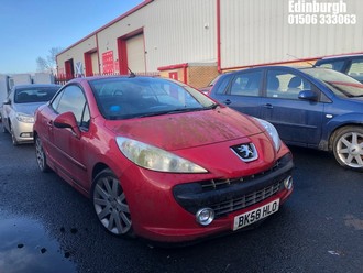 Location: Edinburgh - 2008 PEUGEOT 207 GT CC Convertible REG: BK58HLO, Keys: No, MOT Expiry date: 21/09/2022, 1598 Petrol, 5 Speed Manual Petrol, Former Keepers: 6
