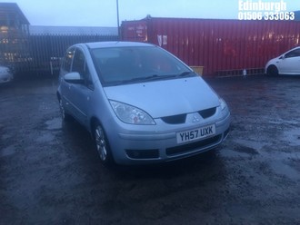 Location: Edinburgh - 2008 MITSUBISHI COLT CZ2 DI-D AMT 5 Door Hatchback REG: YH57UXK, Keys: No, MOT Expiry date: 14/03/2025, 1493 Diesel, 6 Speed Semi Auto Diesel, Former Keepers: 4