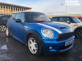 Location: Edinburgh - 2006 MINI COOPER S 3 Door Hatchback REG: EO56UZR, Keys: No, MOT Expiry date: 14/11/2025, 1598 Petrol, 6 Speed Manual Petrol, Former Keepers: 11