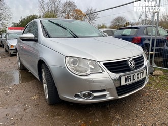Location: Mitcham - 2010 VOLKSWAGEN EOS SE TSI BLUEMOTIONTECH Convertible REG: WR10XTV, Keys: No, MOT Expiry date: 15/05/2023, 1390 Petrol, 6 Speed Manual Petrol, Former Keepers: 4