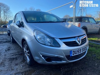 Location: Mitcham - 2009 VAUXHALL CORSA SXI AC 16V 3 Door Hatchback REG: DU59SXD, Keys: No, MOT Expiry date: 29/09/2024, 1364 Petrol, 5 Speed Manual Petrol, Former Keepers: 7