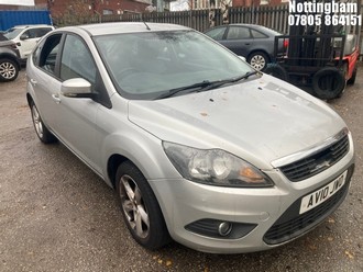 Location: Nottingham - 2010 FORD FOCUS ZETEC 100 5 Door Hatchback REG: AV10JWO, Keys: No, MOT Expiry date: 06/05/2026, 1596 Petrol, 5 Speed Manual Petrol, Former Keepers: 6