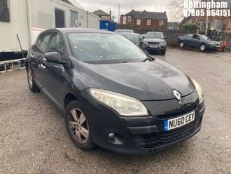 Location: Nottingham - 2010 RENAULT MEGANE DYNAMIQUE TTOM DCI 5 Door Hatchback REG: NU60CEV, Keys: No, MOT Expiry date: 10/12/2025, 1461 Diesel, 6 Speed Manual Diesel, Former Keepers: 6