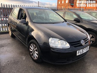 Location: Nottingham - 2007 VOLKSWAGEN GOLF MATCH TDI 105 5 Door Hatchback REG: FL57TCK, Keys: No, MOT Expiry date: 14/09/2025, 1896 Diesel, 5 Speed Manual Diesel, Former Keepers: 3