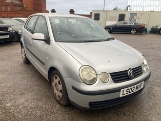 Location: Nottingham - 2002 VOLKSWAGEN POLO SE AUTO 5 Door Hatchback REG: LS02MVF, Keys: No, MOT Expiry date: 01/03/2025, 1390 Petrol, 4 Speed Auto Petrol, Former Keepers: 7