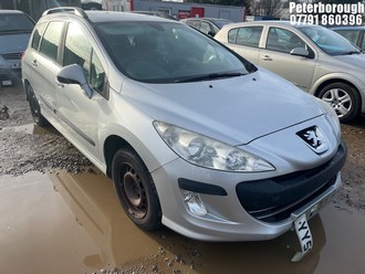Location: Peterborough - 2009 PEUGEOT 308 S SW Estate REG: YY59SUH, Keys: No, MOT Expiry date: 08/11/2025, 1598 Petrol, 5 Speed Manual Petrol, Former Keepers: 4