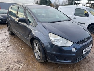 Location: Peterborough - 2009 FORD S-MAX ZETEC TDCI MPV REG: FV09JCU, Keys: No, MOT Expiry date: 08/11/2025, 1997 Diesel, 6 Speed Manual Diesel, Former Keepers: 7
