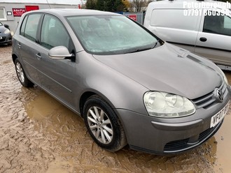 Location: Peterborough - 2007 VOLKSWAGEN GOLF MATCH TDI 105 5 Door Hatchback REG: VF07BYP, Keys: No, MOT Expiry date: 15/07/2025, 1896 Diesel, 5 Speed Manual Diesel, Former Keepers: 5
