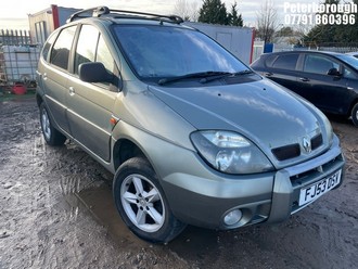 Location: Peterborough - 2003 RENAULT SCENIC MPV REG: FJ53DSV, Keys: No, MOT Expiry date: 28/04/2026, 1998 Petrol, Manual, Former Keepers: 8