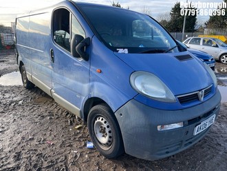 Location: Peterborough - 2006 VAUXHALL VIVARO 2900 CDTI 100 LWB Panel Van REG: AK06YKE, Keys: No, MOT Expiry date: 10/02/2026, 1870 Diesel, 6 Speed Manual Diesel, Former Keepers: 4
