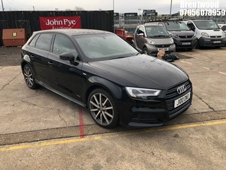Location: Brentwood - 2017 AUDI A3 S LINE BLACK ED TFSI S 5 Door Hatchback REG: J100DWO, Keys: No, MOT Expiry date: 31/03/2024, 1395 Petrol, 7 Speed S-Auto Petrol, Former Keepers: 2