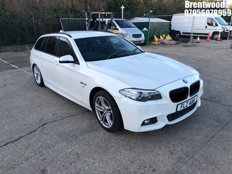 Location: Brentwood - 2013 BMW 520D M SPORT AUTO Estate REG: FLZ488, Keys: No, MOT Expiry date: 08/12/2024, 1995 Diesel, 8 Speed Auto Diesel, Former Keepers: 4