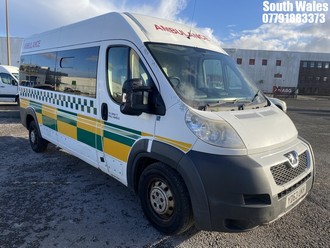 Location: South Wales - 2013 PEUGEOT BOXER 435 L3H2 HDI AMBULANCE REG: YD63UKH, 2198cc DIESEL, 6 SPEED MANUAL DIESEL, Former Keepers: 3, Keys: Yes, MOT Expiry date: 17/11/2024