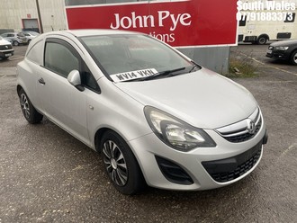 Location: South Wales - 2014 VAUXHALL CORSA CDTI ECOFLEX S/S Car Derived Van REG: WV14VKN, Keys: No, MOT Expiry date: 11/12/2025, 1248 Diesel, 5 Speed Manual Diesel, Former Keepers: 10