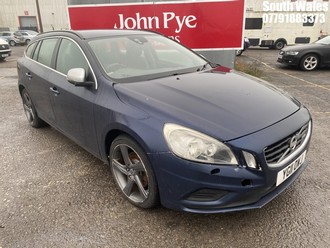 Location: South Wales - 2011 VOLVO V60 R-DESIGN D3 AUTO Estate REG: YG11OWJ, Keys: No, MOT Expiry date: 26/07/2024, 1984 Diesel, 6 Speed Auto Diesel, Former Keepers: 8