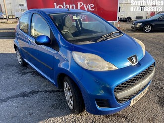 Location: South Wales - 2010 PEUGEOT 107 URBAN 5 Door Hatchback REG: YK60WDJ, Keys: No, MOT Expiry date: 03/12/2024, 998 Petrol, 5 Speed Manual Petrol, Former Keepers: 2