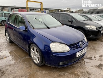 NOTE: ATF Registered Buyers ONLY - Location: Leeds - 2006 VOLKSWAGEN GOLF GT TDI AUTO 5 Door Hatchback REG: CX06EEA, Keys: No, 1968 Diesel, 6 Speed Auto Diesel, Former Keepers: 6