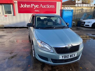 Location: Hull - 2010 SKODA FABIA S 6V 5 Door Hatchback REG: YB10WEX, Keys: No, MOT Expiry date: 13/02/2026, 1198 Petrol, 5 Speed Manual Petrol, Former Keepers: 3