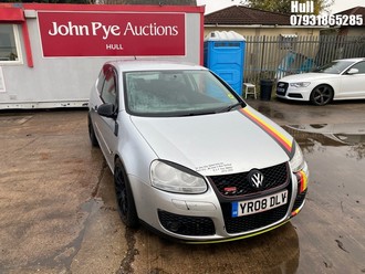 Location: Hull - 2008 VOLKSWAGEN GOLF TDI S 3 Door Hatchback REG: YR08DLV, Keys: Yes, MOT Expiry date: 25/02/2025, 1896 Diesel, 5 Speed Manual Diesel, Former Keepers: 4