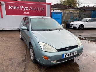 Location: Hull - 2001 FORD FOCUS ZETEC 3 Door Hatchback REG: Y143BFV, Keys: No, MOT Expiry date: 08/11/2024, 1596 Petrol, 5 Speed Manual Petrol, Former Keepers: 4