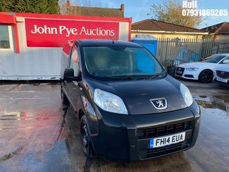 Location: Hull - 2014 PEUGEOT BIPPER SE HDI S-A Panel Van REG: FH14EUA, Keys: Yes, MOT Expiry date: 19/06/2026, 1248 Diesel, 5 Speed Semi Auto Diesel, Former Keepers: 3