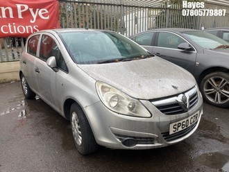 Location: Hayes - 2010 VAUXHALL CORSA S AC CDTI ECOFLEX 5 Door Hatchback REG: SP60CZR, Keys: No, MOT Expiry date: 21/09/2025, 1248 Diesel, 5 Speed Manual Diesel, Former Keepers: 5