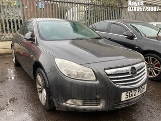 Location: Hayes - 2012 VAUXHALL INSIGNIA SRI 5 Door Hatchback REG: SG12POH, Keys: No, MOT Expiry date: 10/07/2025, 1796 Petrol, 6 Speed Manual Petrol, Former Keepers: 5