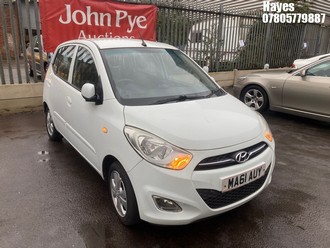 Location: Hayes - 2011 HYUNDAI I10 ACTIVE 5 Door Hatchback REG: MA61AUY, Keys: No, MOT Expiry date: 27/02/2026, 1248 Petrol, 5 Speed Manual Petrol, Former Keepers: 6