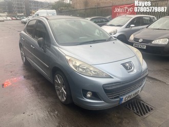 Location: Hayes - 2011 PEUGEOT 207 ALLURE AUTO 5 Door Hatchback REG: CP11HMO, Keys: No, MOT Expiry date: 15/02/2026, 1598 Petrol, 4 Speed Auto Petrol, Former Keepers: 4