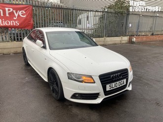 Location: Hayes - 2010 AUDI A4 S LINE SP EDN TDI 170 4 Door Saloon REG: SL10OGA, Keys: No, MOT Expiry date: 25/11/2024, 1968 Diesel, 6 Speed Manual Diesel, Former Keepers: 5
