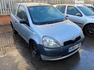Location: Hayes - 2003 TOYOTA YARIS S 3 Door Hatchback REG: KR03JFF, Keys: No, MOT Expiry date: 15/05/2025, 998 Petrol, 5 Speed Manual Petrol, Former Keepers: 7