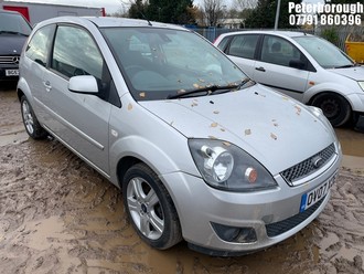 Location: Peterborough - 2007 FORD FIESTA ZETEC CLIMATE 3 Door Hatchback REG: OV07XOE, Keys: No, MOT Expiry date: 21/11/2025, 1242 Petrol, 5 Speed Manual Petrol, Former Keepers: 9