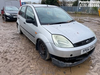 Location: Peterborough - 2004 FORD FIESTA FINESSE 5 Door Hatchback REG: YP04DVN, Keys: No, MOT Expiry date: 18/11/2025, 1242 Petrol, 5 Speed Manual Petrol, Former Keepers: 4