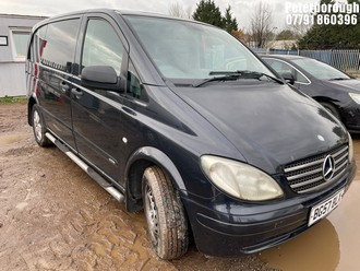 Location: Peterborough - 2007 MERCEDES VITO 115 CDI COMPACT Panel Van REG: BG57BLX, Keys: No, MOT Expiry date: 09/12/2025, 2148 Diesel, 6 Speed Manual Diesel, Former Keepers: 5