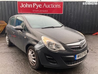 Location: Stapleford - 2013 VAUXHALL CORSA EXCLUSIV AC 5 Door Hatchback REG: MV13PBO, Keys: Yes, MOT Expiry date: 05/03/2026, 1229 Petrol, 5 Speed Manual Petrol, Former Keepers: 3