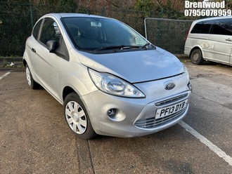 Location: Brentwood - 2013 FORD KA STUDIO 3 Door Hatchback REG: PF13DYB, Keys: No, MOT Expiry date: 28/08/2025, 1242 Petrol, 5 Speed Manual Petrol, Former Keepers: 6