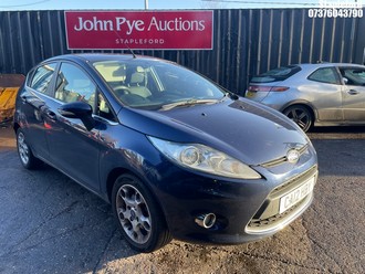 Location: Stapleford - 2012 FORD FIESTA ZETEC TDCI 70 5 Door Hatchback REG: CA12HBY, Keys: Yes, MOT Expiry date: 25/03/2026, 1399 Diesel, 5 Speed Manual Diesel, Former Keepers: 5