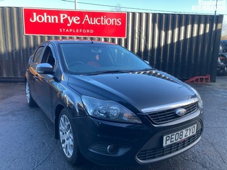 Location: Stapleford - 2008 FORD FOCUS ZETEC 100 5 Door Hatchback REG: PE08ZYO, Keys: Yes, MOT Expiry date: 22/12/2025, 1596 Petrol, 5 Speed Manual Petrol, Former Keepers: 5