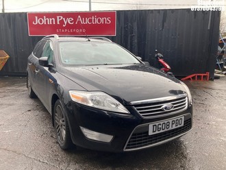Location: Stapleford - 2008 FORD MONDEO GHIA TDCI 140 Estate REG: DG08PDO, Keys: Yes, MOT Expiry date: 08/01/2026, 1997 Diesel, 6 Speed Manual Diesel, Former Keepers: 4