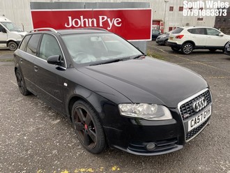 Location: South Wales - 2008 AUDI A4 AVANT S LINE TDI 140 Estate REG: CA57GYH, Keys: No, MOT Expiry date: 10/04/2026, 1968 Diesel, 6 Speed Manual Diesel, Former Keepers: 8