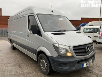 Location: Nottingham - 2015 MERCEDES-BENZ SPRINTER 313 CDI Panel Van REG: LM15BAV, 2143cc Diesel, 6 Speed Manual Diesel, Former Keepers: 2, Keys: Yes, MOT Expiry date: 21/08/2026