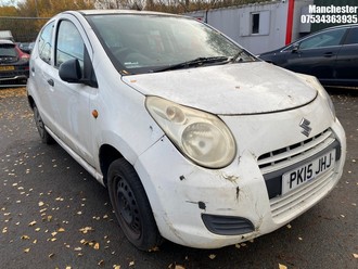 Location: Manchester - 2015 SUZUKI ALTO SZ 5 Door Hatchback REG: PK15JHJ, 996 Petrol, 5 Speed Manual Petrol, Former Keepers: 3, Keys: No, MOT Expiry date: 31/03/2026
