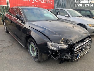 Location: Belvedere - 2015 AUDI A5 S LINE TDI 5 Door Hatchback REG: WP15TNK, Keys: No, MOT Expiry date: 08/12/2024, 1968 Diesel, 6 Speed Manual Diesel, Former Keepers: 3
