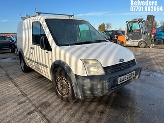 Location: Belvedere - 2002 FORD TRANSIT CONNECT T200 TDDI Panel Van REG: LJ52XPK, Keys: No, MOT Expiry date: 30/10/2025, 1753 Diesel, 5 Speed Manual Diesel, Former Keepers: 7
